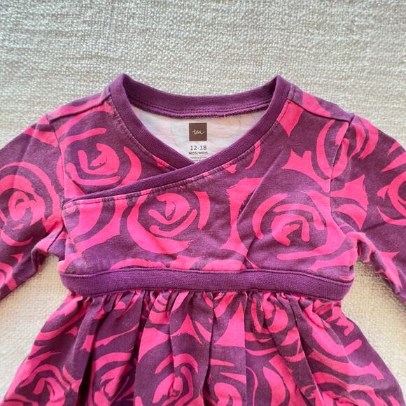 Tea Collection Purple Wrap Dress EUC 12-18mo - Picture 2 of 3